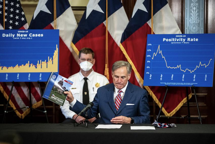 El gobernador Greg Abbott ordena que los bares de Texas cierren nuevamente y que los restaurantes reduzcan su ocupación al 50% a medida que se propaga el coronavirus